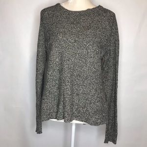 Madewell Prance Cross Back Pullover Sweater size M Black White style g6851